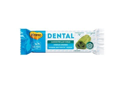 МНЯМС DENTAL ЛАКОМСТВО ДЛЯ СОБАК ЗУБНЫЕ СПОНЖИ С ЭВКАЛИПТОМ 25 Г